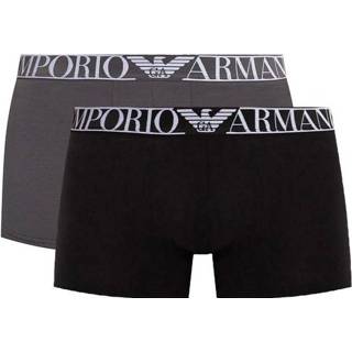 👉 Zwart s GeenKleur Emporio Armani 2-pack boxerhort - grij/zwart 8050232945404