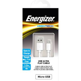 👉 Wit kunststof One Size Color-Wit Energizer Micro USB-kabel Ultra Plat 120 cm 3492548200214