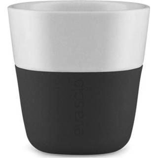 👉 Espresso apparaat zwart porselein siliconen One Size Color-Zwart Eva Solo kop 80 ml porselein/siliconen 2 stuks 5706631052016