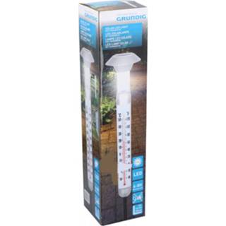 👉 Thermometer kunststof One Size Color-Wit Grundig buiten met led-lamp 12,5x97 cm 8711252082561