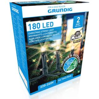👉 Kerstverlichting wit One Size meerkleurig Set van 2x stuks warm buiten lichtsnoeren 180 LED lampjes - Kerstlampjes/kerstlichtjes snoeren 8720276705677