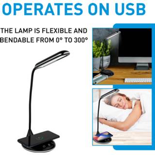 👉 Bureaulamp One Size noir en Telefoonoplader USB 8711252184449