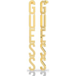 👉 Oorhanger goudkleurig staal One Size GUESS UBE20005 Oorhangers Los Angeles 97 mm 7621097979906