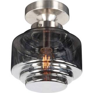 👉 Plafondlamp glas zilverkleurig Highlight Deco Cambridge Mini Rook 8718379035982