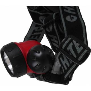 👉 Hoofdlamp zwart rood rubber kunststof One Size Color-Zwart Hi-Tec led 55 lm zwart/rood 8716068988755