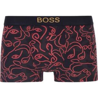 👉 Rood goud m GeenKleur Hugo Bo boxerhort trunk oenprint - rood/goud 4046303360294