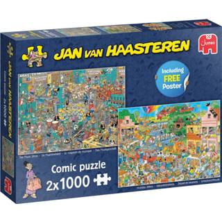 👉 Legpuzzel karton One Size Color-Meerkleurig Jumbo Jan van Haasteren De Muziekwinkel 2000 stukjes 8710126200490