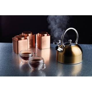 👉 Staal One Size Color-Bruin KitchenCraft bewaarblik koffie 9 x 12 cm koper 5028250675323
