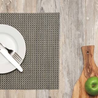 👉 Placemat antraciet PVC goud One Size Color-Goud KitchenCraft Metallic 30 x 45 cm goud/antraciet 5028250688170