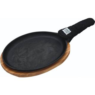 👉 Zwart gietijzer One Size Color-Zwart KitchenCraft fajitapan 27,5 x 19 cm 3-delig 5028250446428