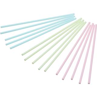 👉 Stokje blauw groen roze kunststof One Size Color-Groen KitchenCraft cake-pop stokjes 15 cm blauw/groen/roze stuks 5028250474155