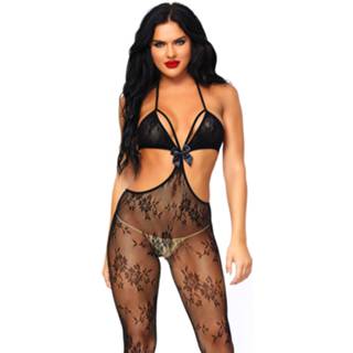 👉 Bodystocking Color-Zwart Lace cut out 714718505084