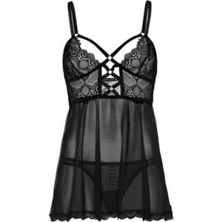 👉 Sheer lace babydoll and string