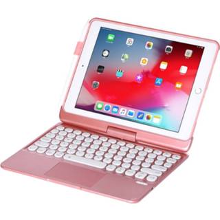 👉 Bluetooth toetsenbord goud active Case2go - Hoes voor iPad 9.7 (2017/2018) met Touchpad&Toetsenbordverlichting Rosé 8719793148722