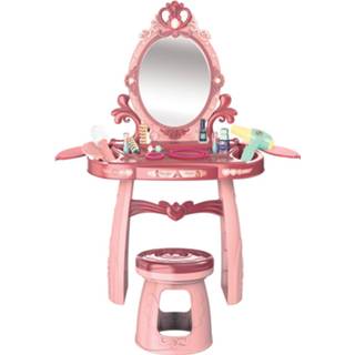 👉 Kunststof One Size Color-Roze meisjes roze Luna kaptafel Beauty 44 x 76 24,5 cm 3-delig 5205698537066