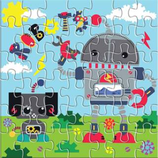 👉 Puzzel karton One Size Color-Meerkleurig Luna Robots junior 42 x cm stukjes 5205698520327