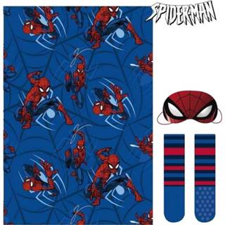 👉 Blauw rood fleece One Size Color-Blauw Marvel cadeauset Spiderman junior blauw/rood 3-delig 8427934219490