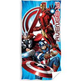 👉 Badlaken blauw polyester One Size Color-Blauw jongens Marvel Avengers 140 x 70 cm 5902689471452