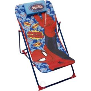 👉 Loungestoel rood staal polyester One Size Color-Blauw Marvel Spider-Man 66 x 61 cm 8430957094623