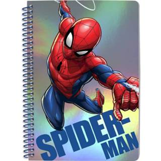 👉 Notitieboek rood blauw papier One Size Color-Meerkleurig jongens Marvel Spider-Man A5 rood/blauw 8435507847384
