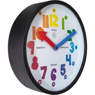 👉 Klok zwart kunststof One Size Color-Meerkleurig NeXtime educatieve Sophia junior 26 cm 8717713026655