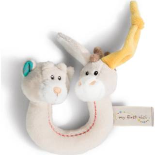 👉 Rammelaar pluche One Size wit Nici Donkey Muli & Bear Taps 10 x cm 4012390420791