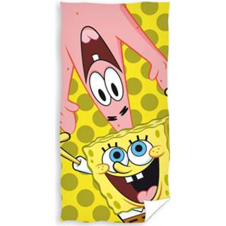👉 Strandlaken geel roze katoen One Size Color-Geel Nickelodeon Spongebob 70 x 140 cm geel/roze 5902689472237