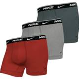 👉 3-pack trunk boxershorts heren rood/grijs/donkergrijs - M1M