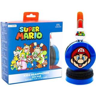 👉 Koptelefoon blauw kunststof One Size Color-Blauw Nintendo Super Mario junior 3,5 mm 85db 5055371621991