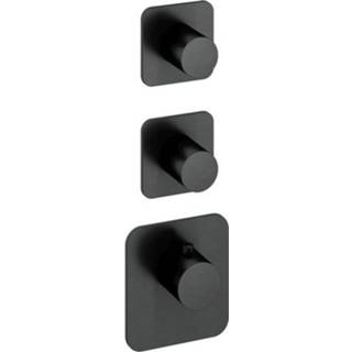 👉 Thermostaat PVD Hotbath Gal GLF012BGP inbouw High Flow met 2 stopkranen Geborsteld Gunmetal