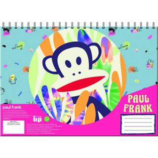 👉 Notitieboek blauw roze papier One Size Color-Blauw Paul Frank junior A4 ringband blauw/roze 30 vellen 5204549139923