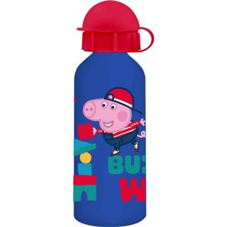 👉 Drinkfles blauw aluminium One Size Color-Rood Peppa Pig junior 500 ml 7 x 17 cm 8720585130375