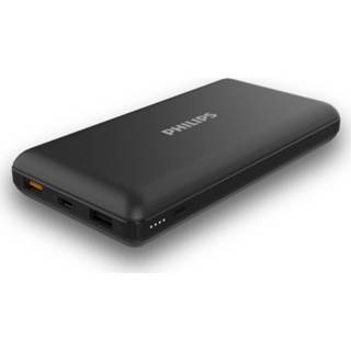 👉 Powerbank zwart Philips Dlp8720n/00 - 2 Usb-poorten Led-indicator Grote Capaciteit: 20000mah 4895229112490