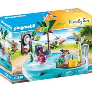 👉 Zwembad multicolor kunstof middel meerkleurig PLAYMOBIL Family Fun Leuk met watersplash - 70610 4008789706102