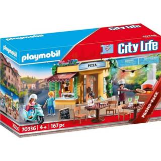 👉 Kunstof middel meerkleurig PLAYMOBIL City Action Pizzeria met terras - 70336 4008789703361
