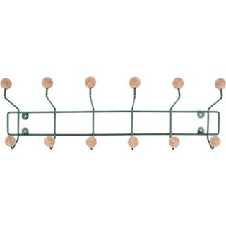 👉 Kapstok groen staal One Size Color-Groen Present Time Saturnus 53,5 x 15 cm 8714302626937
