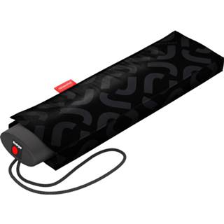 👉 Mini paraplu zwart Reisenthel Umbrella Pocket Opvouwbare - ø 97 cm Signature Black Hotprint 4012013725371