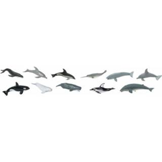 👉 Kunststof grijs One Size Safari speelfigurenset Whales & Dolphins junior 11-delig 95866694708