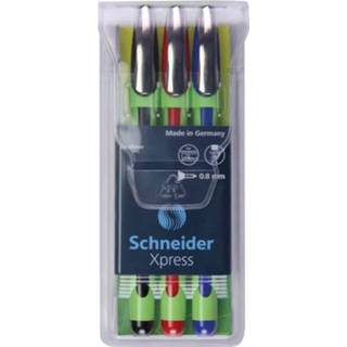 👉 Fineliner rubber kunststof One Size Color-Groen Schneider Xpress 0,8 mm 14,6 cm 3 stuks 4004675062598