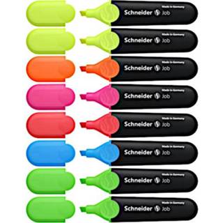 👉 Tekstmarker One Size Color-Blauw Schneider tekstmarkers Job 150 1-4,5 mm 10 cm 8 stuks 4004675091901
