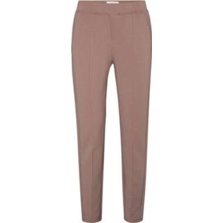 👉 Broek polyester vrouwen paars Yaya Jersey scuba trousers 8719784453330