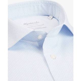 👉 Geruite overhemd wit katoen male blauw Michaelis Licht-wit 8719064542051