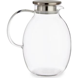 👉 Schenkkan transparant glas Glazen sapkan/schenkkan karaf met deksel 2,5 liter