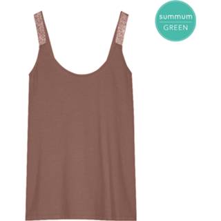 👉 Singlet elastane m vrouwen print Summum 3s4469-30310 745 r-neck luxury basics nutmeg 8719224486287