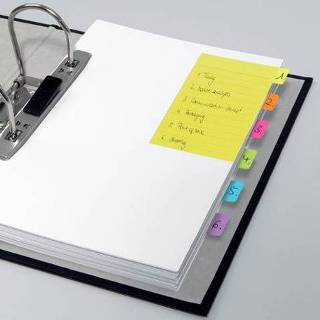 👉 One Size GeenKleur Color-GeenKleur Tabmarker notes Sigel 98x148mm 3 kleuren 42 sheets 4004360825460