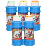 👉 Bellenblaas multi kunststof kinderen 10x Disney Spiderman flesjes met bal spelletje in dop 175 ml voor