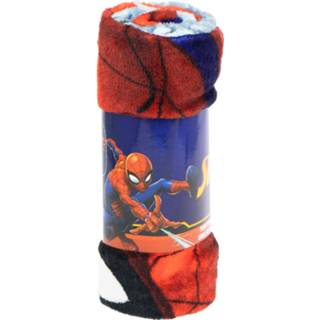Deken One Size meerkleurig kinderen Spiderman city saver fleecedeken/plaid 90 x 120 cm - Kinderkamer cartoon thema dekens van fleece 3609083824144