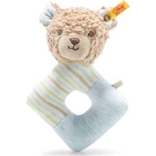 👉 Grijpring jongens Steiff met rammelaar Teddybeer Rudy GOTS 15 cm 4001505242236