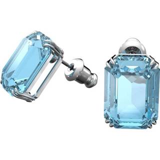 👉 Oorbel zilverkleurig One Size array Swarovski 5614935 Oorbellen Millenia Achthoek zilverkleurig-blauw 14x10 mm 9009656149355