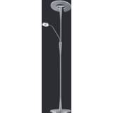 👉 Staal zilver One Size Color-Zilver Trio vloer-/leeslamp Quebec led 180 cm 5,5/34W 4017807343076